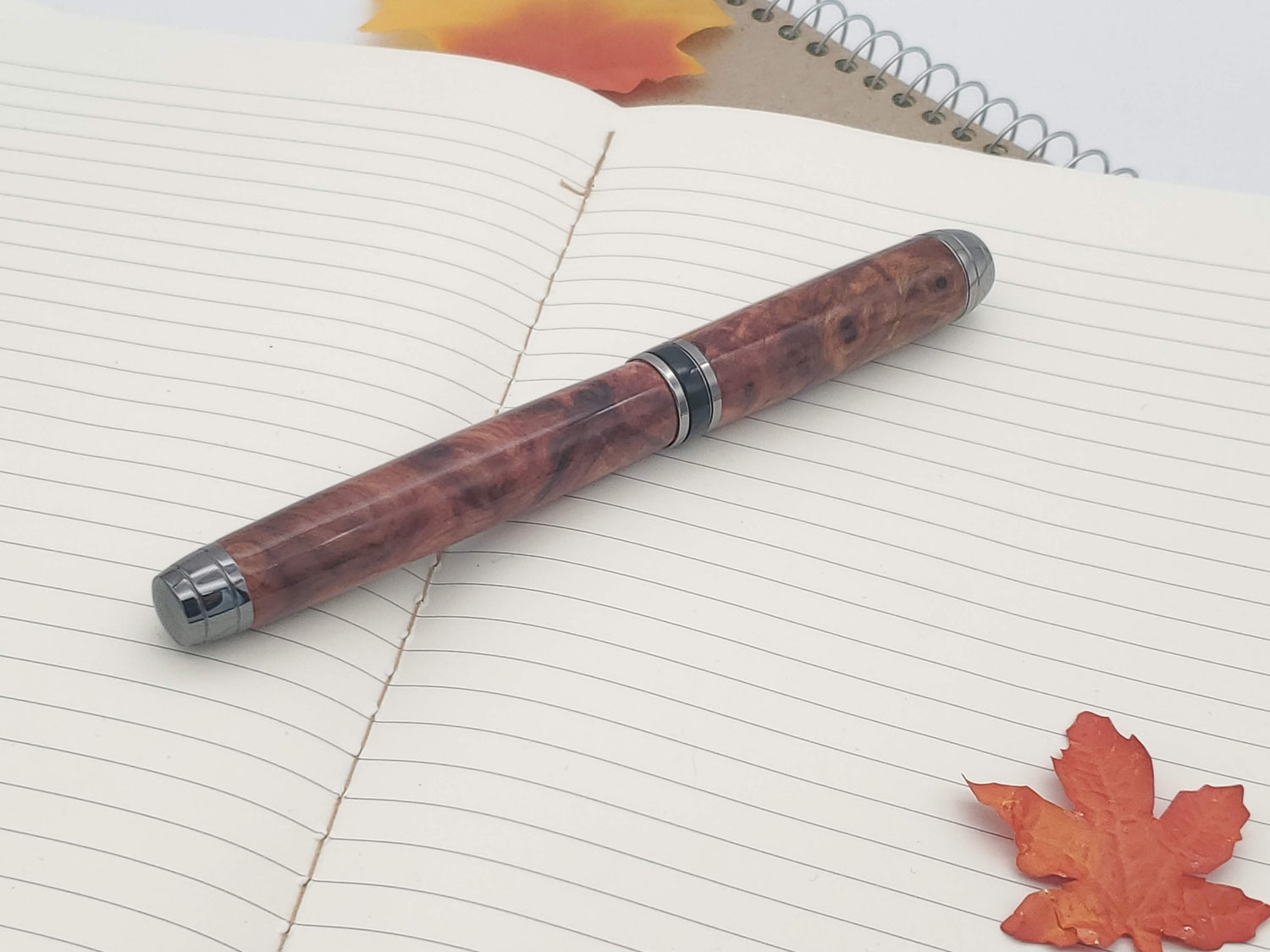 Maple Burl on Gun Metal Mistral Rollerball image 1