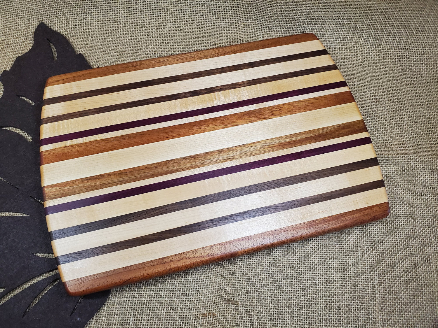 Maple, Mahogany, Walnut & Purpleheart Cutting Board image 0