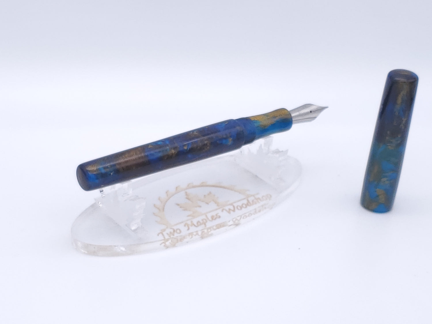 Golden Azure - Acer Model || Bespoke Fountain Pen || Bock 
