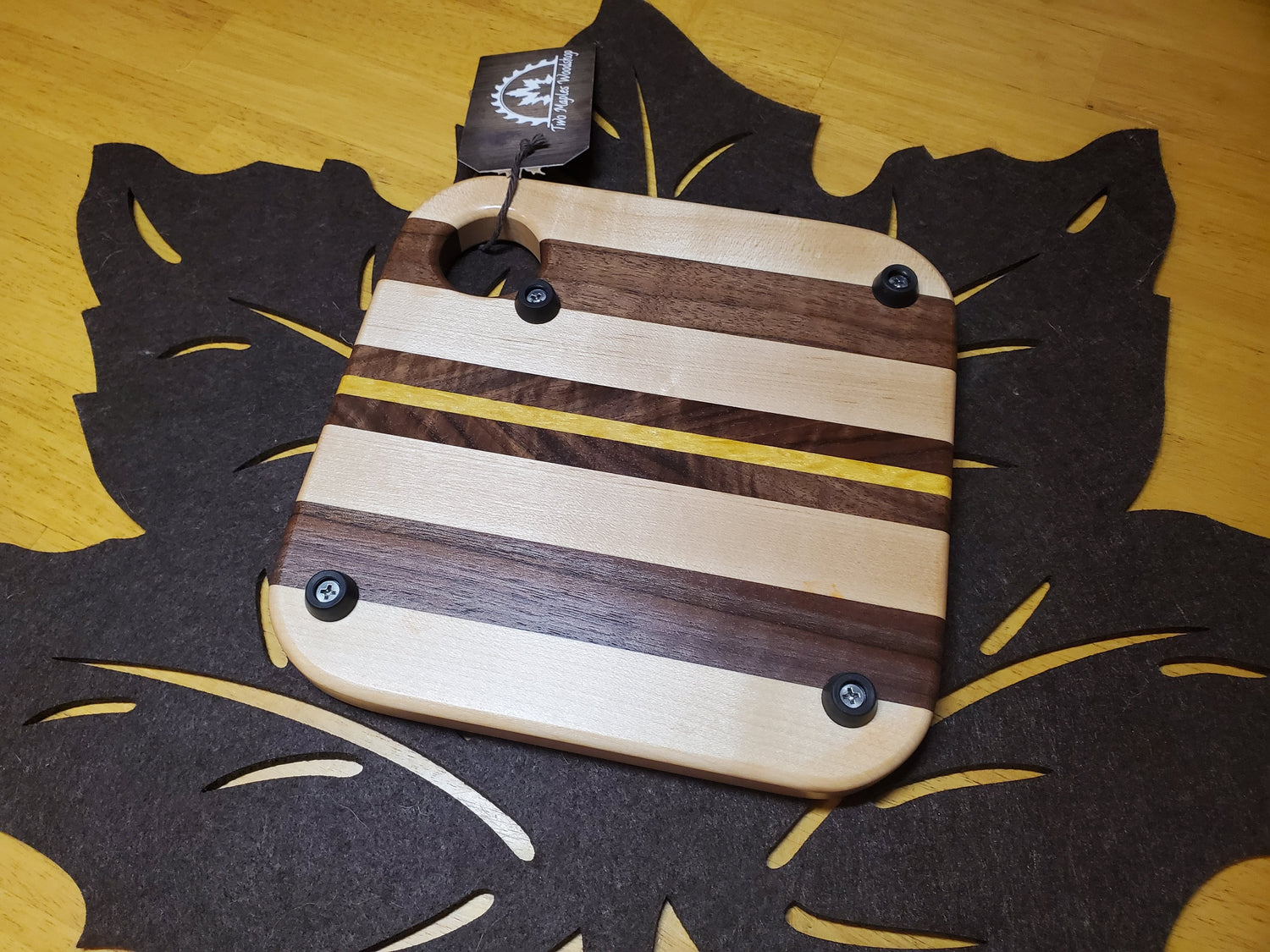 Trivet- Maple, Walnut, Yellowheart image 2