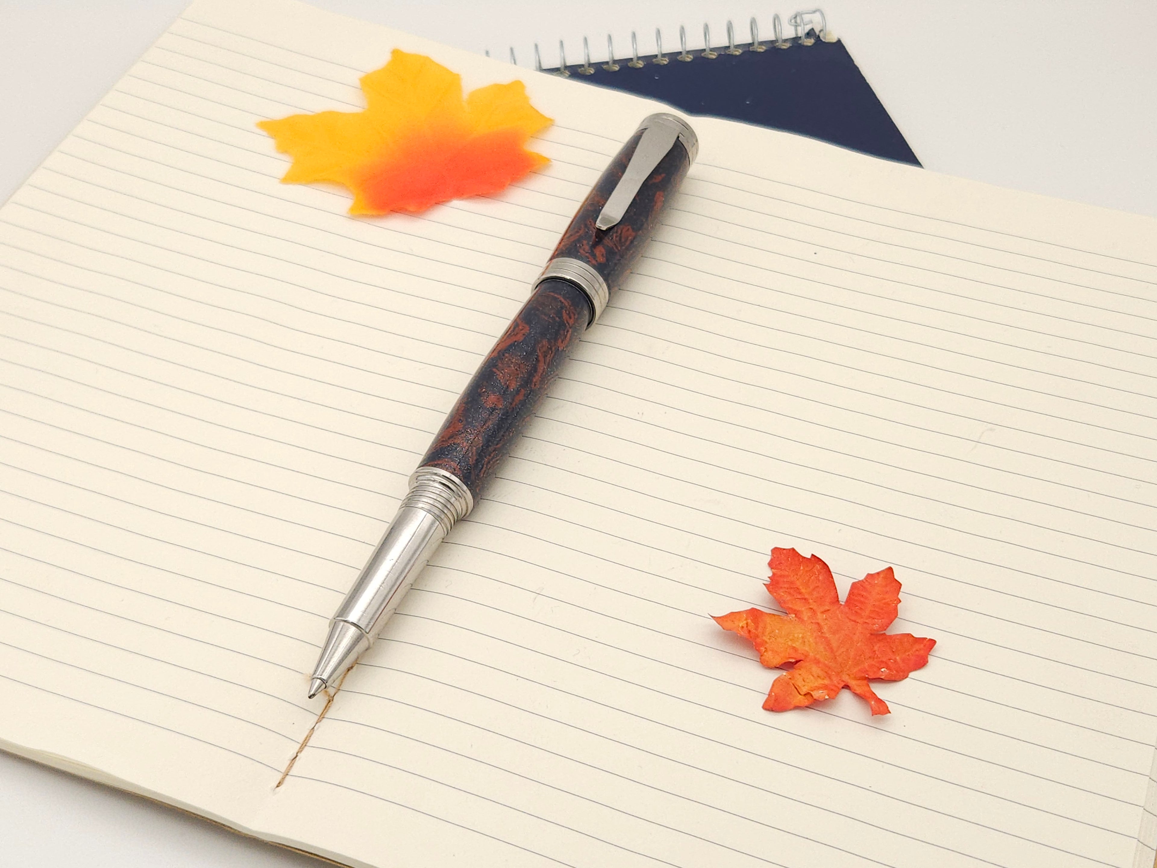 Blue Steel & Copper M3 Desire Rollerball Pen image 0