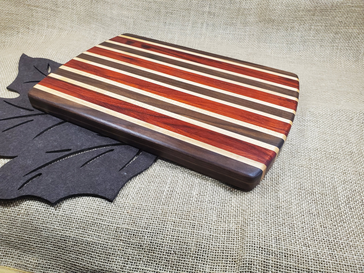 Walnut, Padauk & Maple Cutting Board image 1