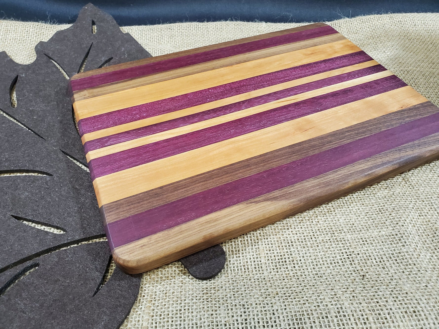 Walnut, Purpleheart, &  Cherry Cutting Board image 3