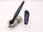 Grape Vines Diamond Knurl Black Chrome Rollerball Pen image 1