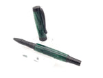 Green Ice Diamond Knurl Black Chrome Rollerball Pen image 4