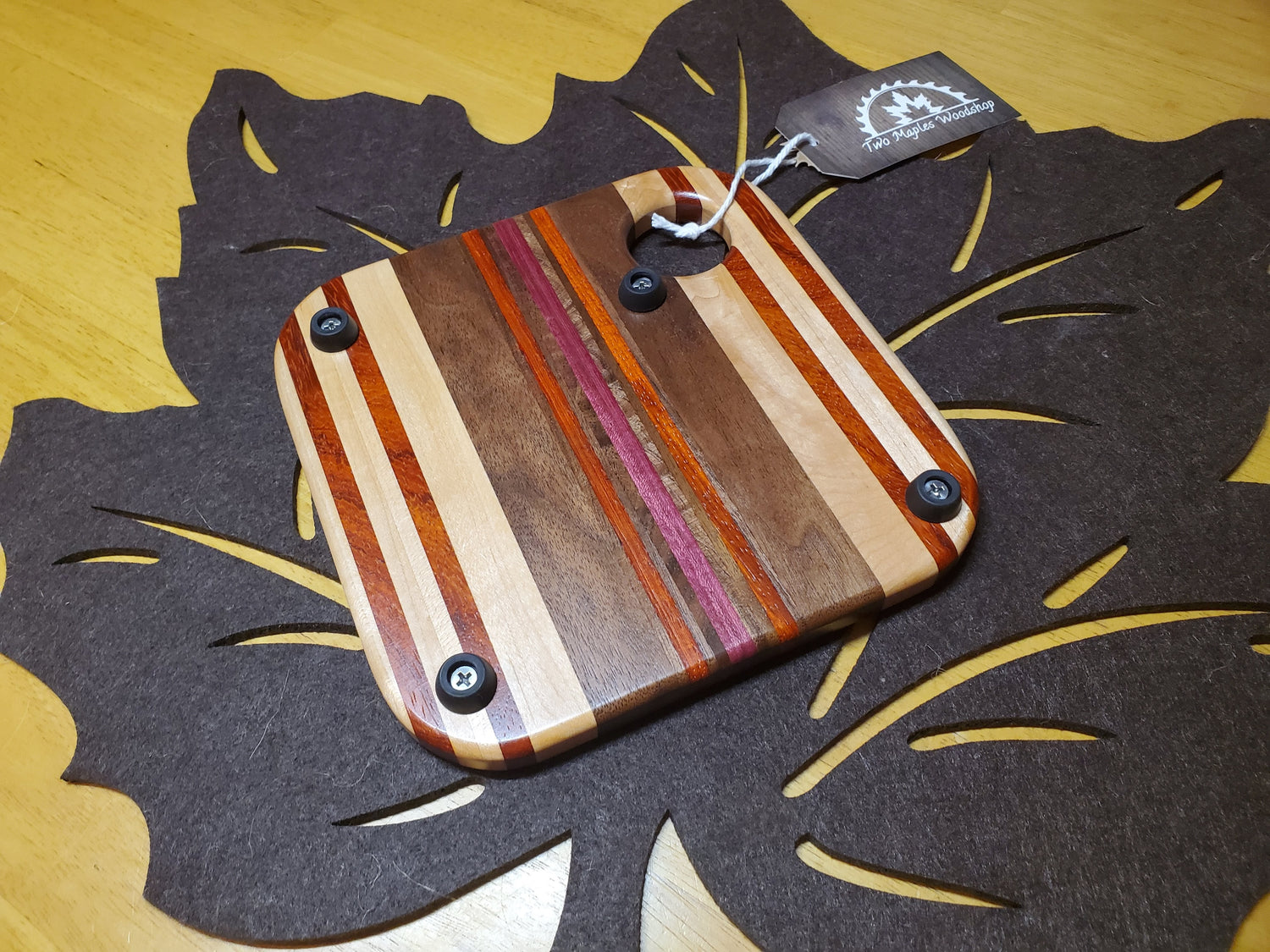 Trivet- Maple, Walnut, Padauk, Purpleheart image 1