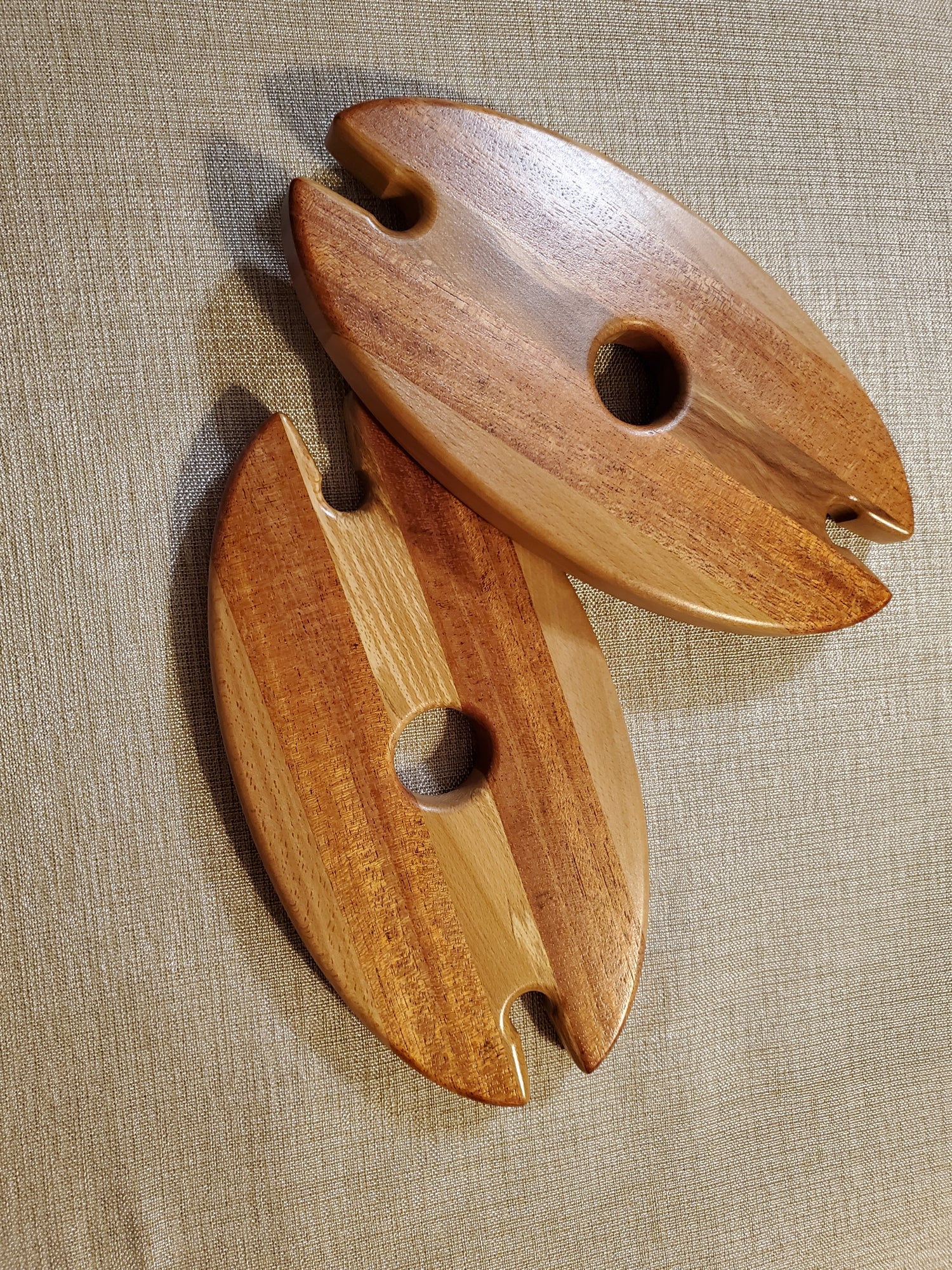 Wine Display Caddy Mahogany & Beech image 0