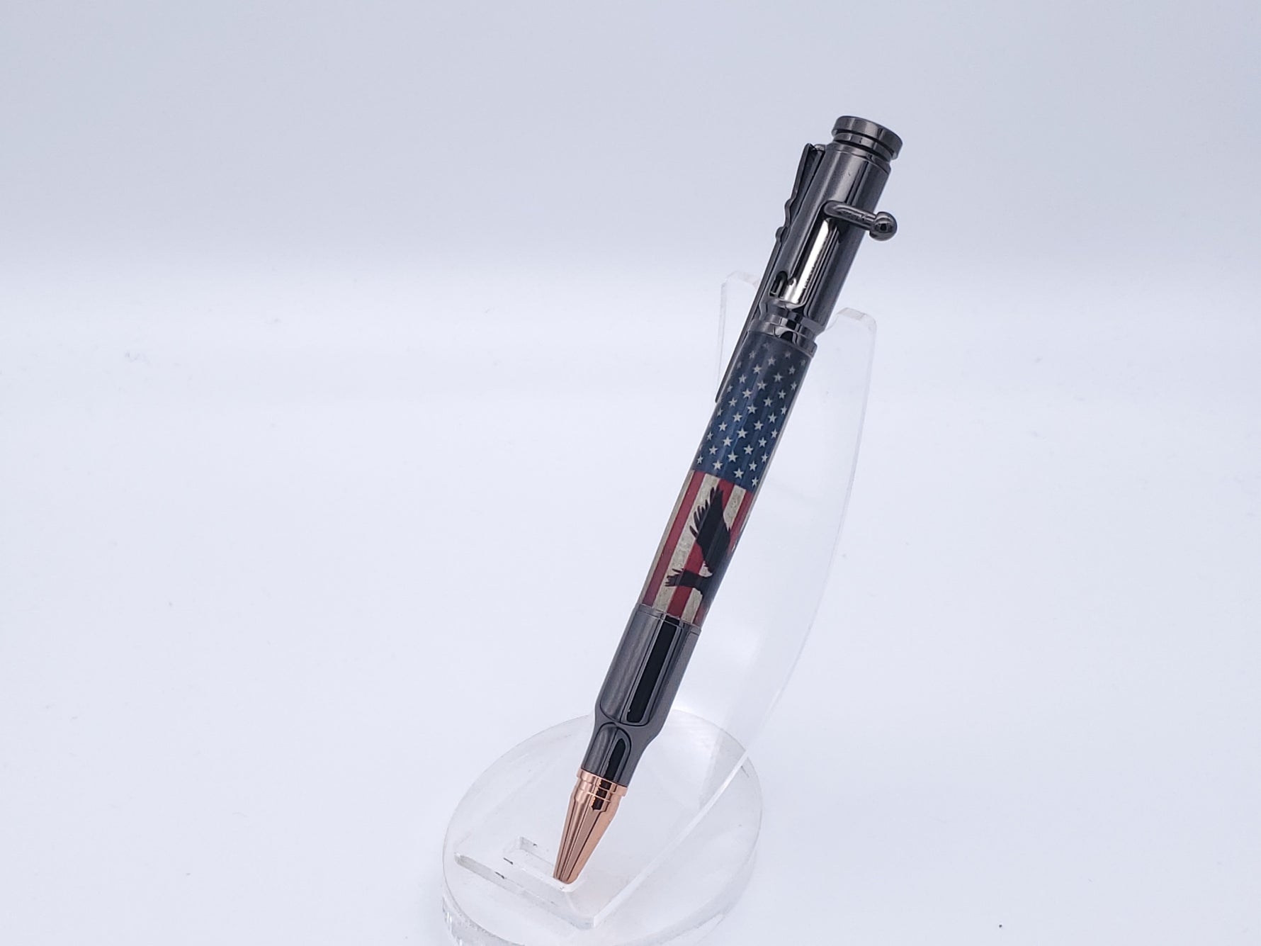 Eagle Bolt Action 30 Cal Ballpoint Pen in Gun Metal Finish image 3