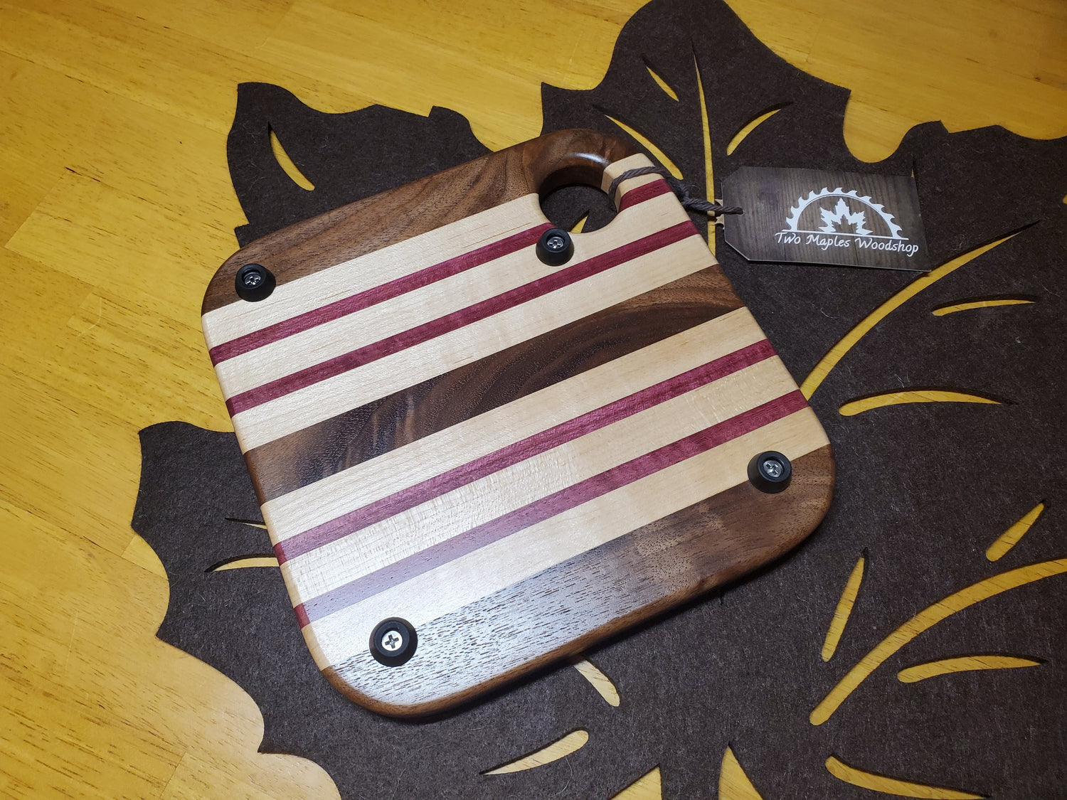 Trivet- Walnut, Maple , Purpleheart image 1