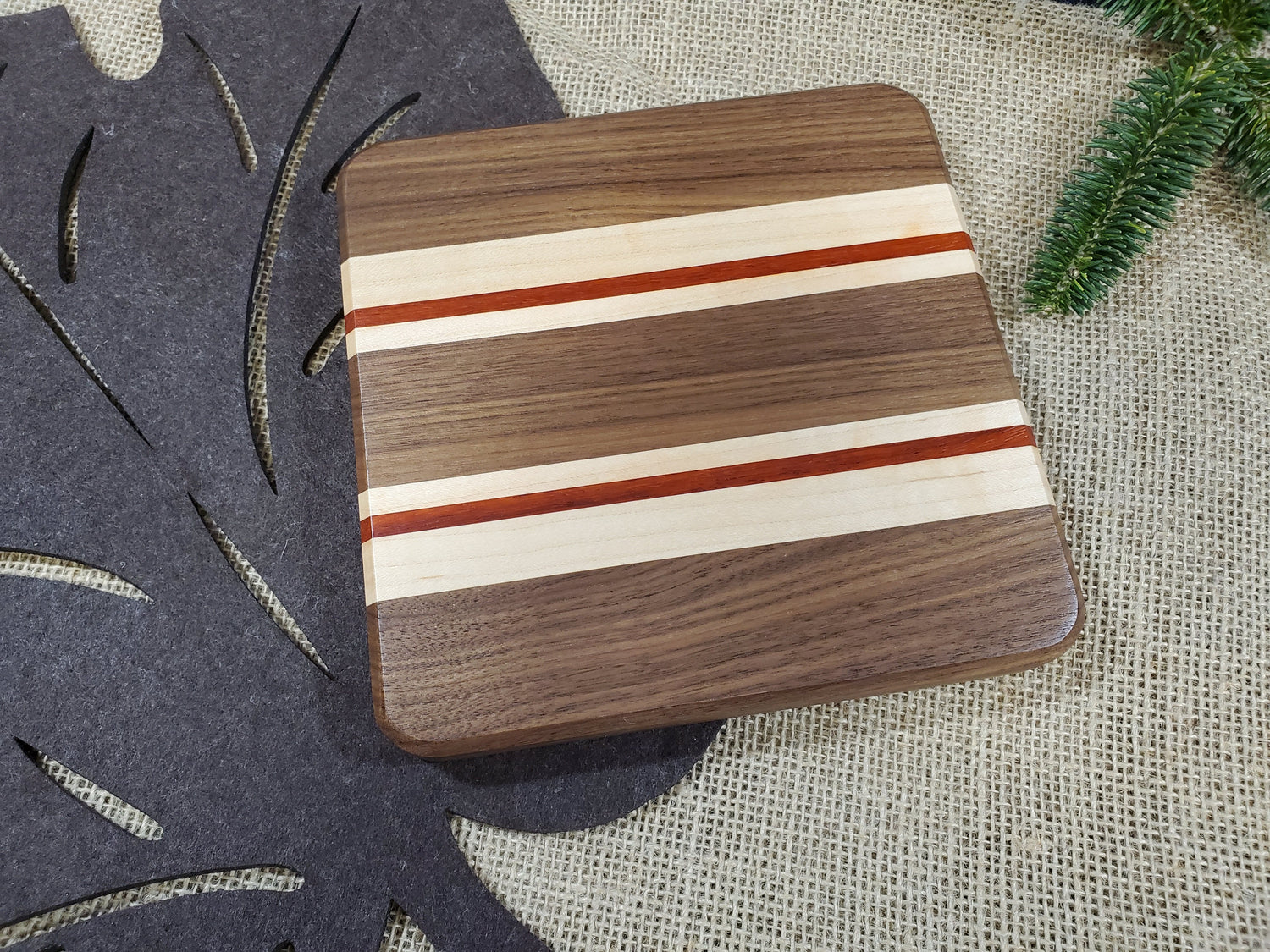 Walnut, Padauk, & Maple Trivet image 1