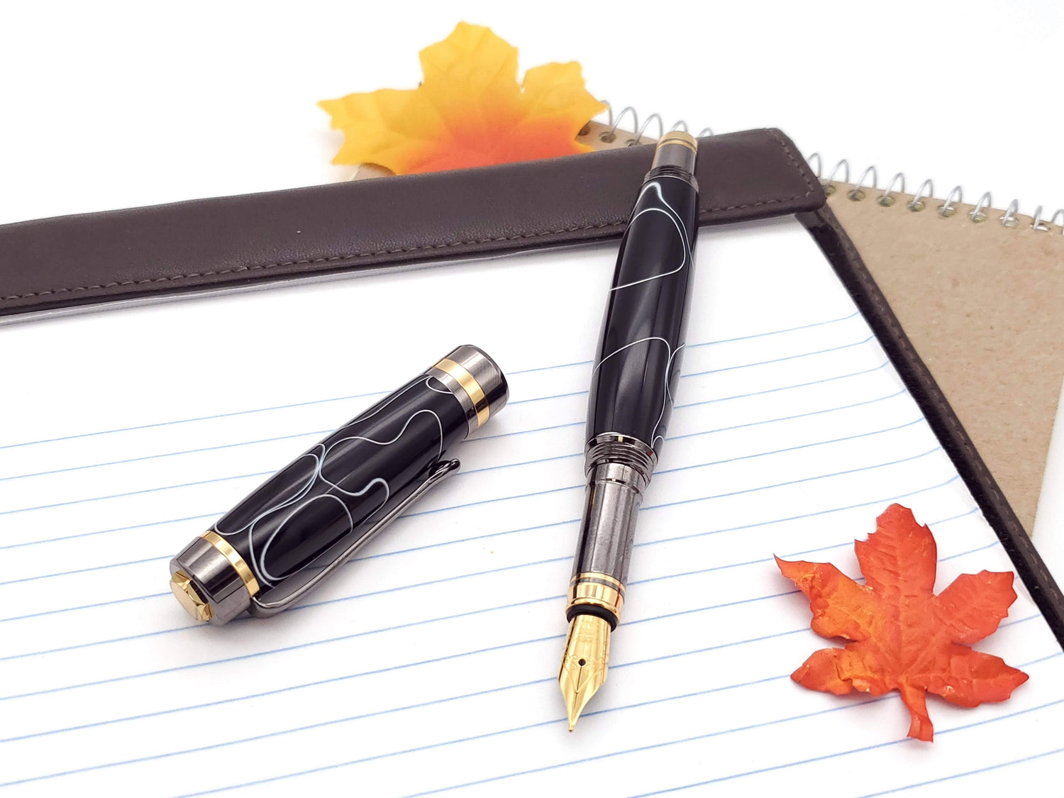 Classic Elite2 24k Gold & Gun Metal Fountain Pen image 0