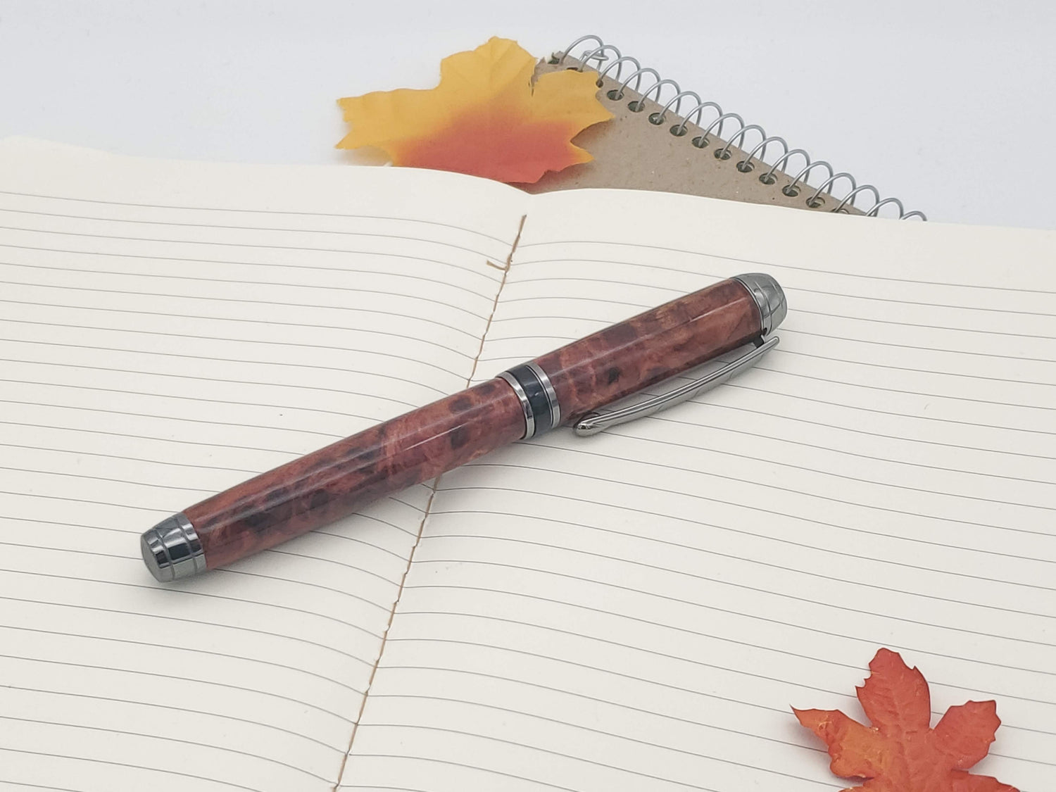 Maple Burl on Gun Metal Mistral Rollerball image 2