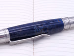 Liberty Stainless Steel Ballpoint with Pine Cones in Blue Resin image 2