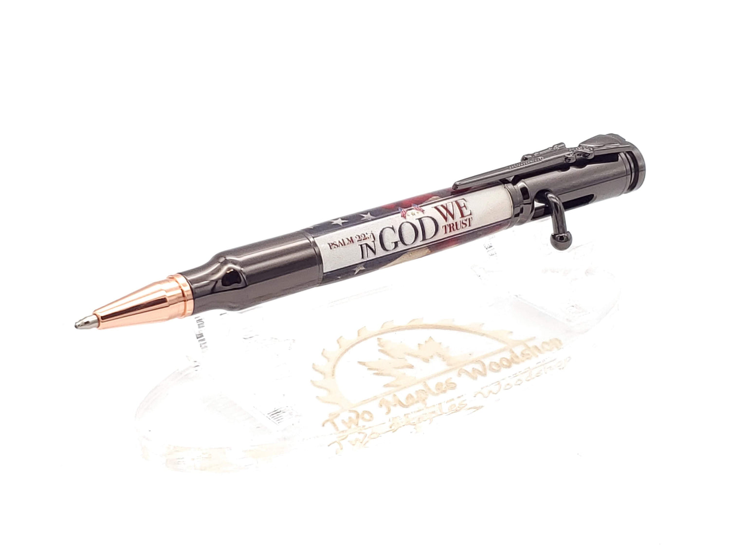 In God We Trust Bolt Action Ballpoint Pen image 0