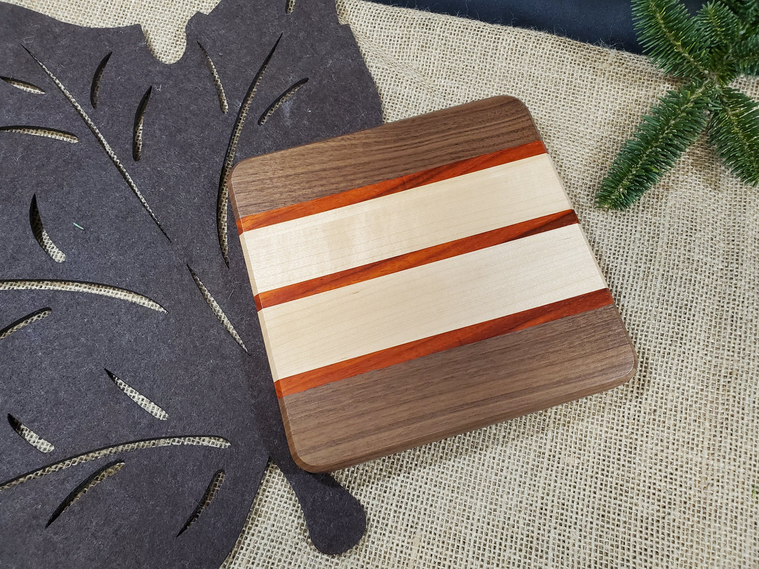 Walnut, Padauk, & Maple Trivet image 2
