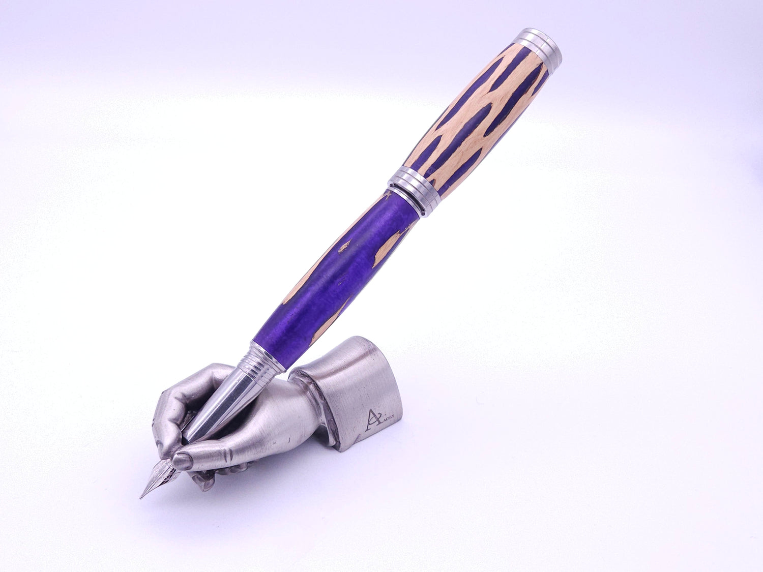 Desire 304 Stainless Steel Fountain Pen | Hybrid Cholla Cactus in Purple Resin