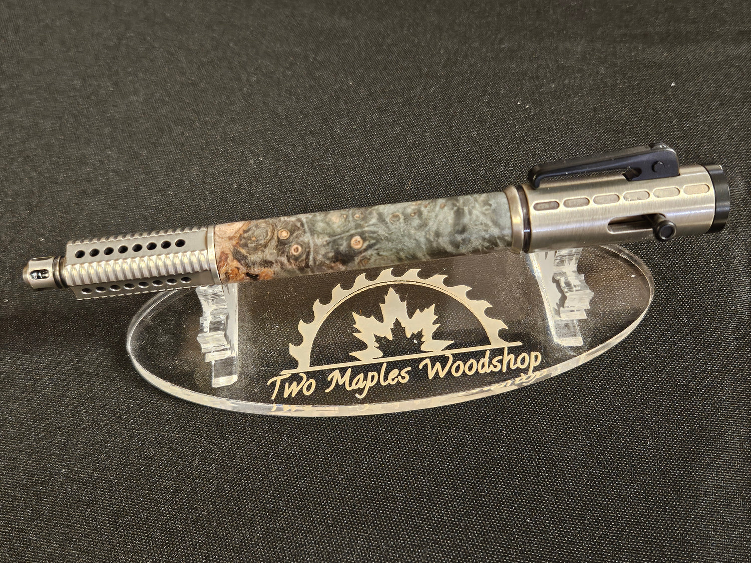 Semi-Auto Bolt Action Ballpoint Pen in Pewter