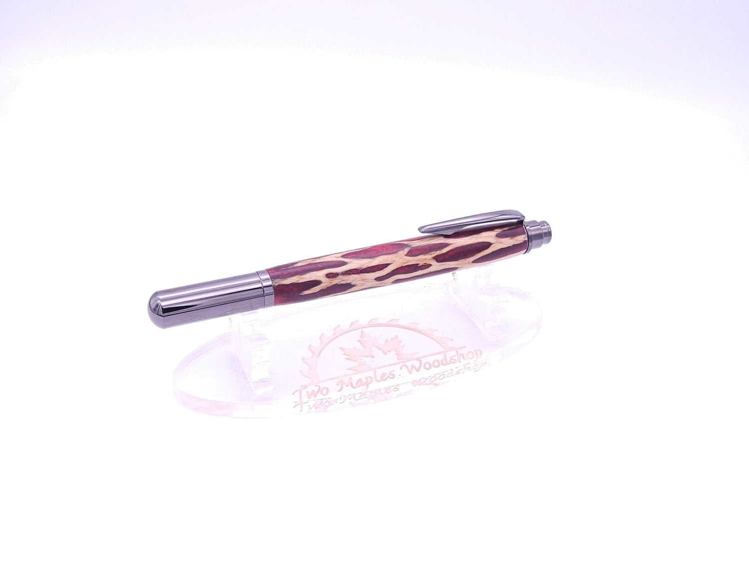Rollester Gun Metal Rollerball Pen | Hybrid Cholla Cactus in Red Resin